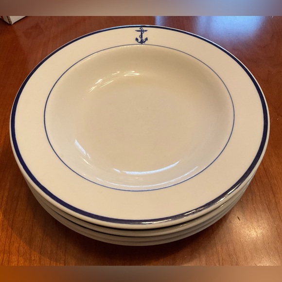 US Navy Mess Wardroom Officer set of 4 Large Rim Soup Bowls - Picture 15 of 15